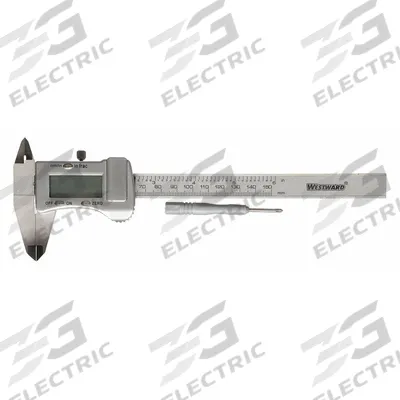 WESTWARD Fractional-Display Digital Caliper: 0 in to 6 in /0 mm to 150 mm - Calipers without SPC Output