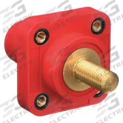 Single Pole Receptacle: Red, Straight Taper Nose Mating, Threaded Stud Termination, 600V AC/600V DC (MPN HBLFRSCR). Key specifications — Series: 16; Receptacle Gender: Female; Brand: HUBBELL.