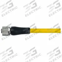 Cordset: M12 Female Straight X Bare Wire, 4 Pins, Yellow, TPE, 10 m Cable Lg, 12 A Max Current (A) (MPN 7700-P4121-U0C1000). Key specifications — Cable Jacket Color: Yellow; End 1 Gender: Female; End 1 Mounting Orientation: Straight; End 2 Connection Type: Bare Wire; IP Rating: IP65; Brand: MURRELEKTRONIK; Wire Size: 16 AWG; Cable Jacket Material: TPE.