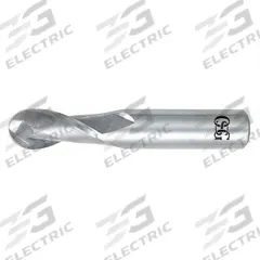 OSG Ball End Mill: Carbide, 2 Flute, 1.5 mm Mill Dia, 5 mm LOC, 39 mm OAL (MPN 402-0591-BN)