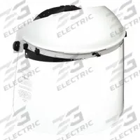 MCR SAFETY Face Shield: Clear, Uncoated, Reusable, 15 1/2 in Visor Wd, 8 in Visor Ht, Polyethylene (MPN 8AA82). Key specifications — Headgear Color: White; Visor Material: Polyethylene; Visor Features: Reusable.