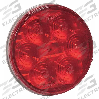 MAXXIMA Stop/Turn/Tail Light: LED, Stop Light, Red, Round, 4 1/4 in Overall Dia - Stop Lights