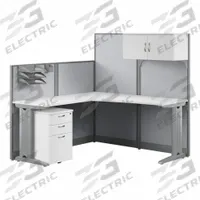 BUSH BUSINESS FURNITURE Modular Cubicle Workstation: 63 in Overall Ht, 64 in Overall Wd, White (MPN WC36194-03STGK). Key specifications — Brand: BUSH BUSINESS FURNITURE; Office Cubicle Color: White.
