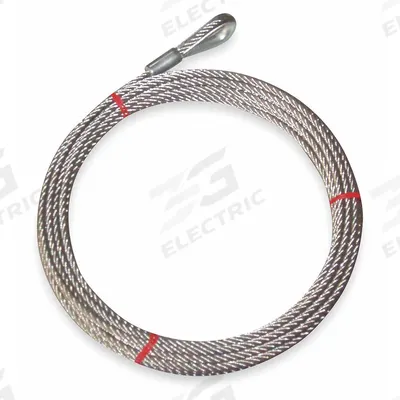 APPROVED VENDOR Wire Rope: Vinyl, Galvanized Steel, 7 x 19, 1,400 lb Working Load Limit - UV-Resistant Vinyl-Coated Wire Rope