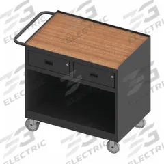 WESTWARD General Purpose Steel Mobile Workstation: 42 1/8 in x 24 1/4 in, Hardboard, Gray, Hardwood (MPN 3117-TH-95W). Key specifications — Included Components: Handle on Side; Assembly: Fully Assembled; Brand: WESTWARD.