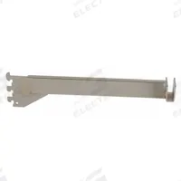 ECONOCO Rectangular Tubing Bracket: Single, 1 in Slot Spacing, 1/2 in Slot Lg, Chrome, 16 ga Gauge (MPN SLT/12). Key specifications — Product Type: Rectangular Tubing Bracket; Color: Silver; For Display Type: Single Slotted Standards; Material: Steel; Duty Rating: Heavy Duty; Brand: ECONOCO; Finish: Chrome; Mounting Type: Hanging.