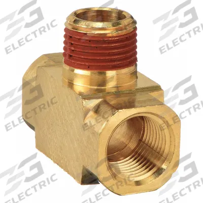 PARKER Metal Pipe Tee: Tee, 1/8 in x 1/8 in x 1/8 in, 1,000 psi, 1 37/64 in Lg - Threaded High-Pressure Pipe Fittings with Sealant