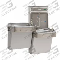 ELKAY Bi-Level Drinking Fountain with Bottle Filler: On-Wall, 8 gph @ 50°F, Vinyl Clad Steel, Gray (MPN EZSTL8WSLK). Key specifications — Brand: ELKAY; Housing Material: Vinyl Clad Steel; Housing Finish: Granite; Chilling Capacity: 8 gph @ 50°F; Housing Color: Gray.