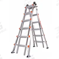 LITTLE GIANT Combination Ladder: 6 Configurations, Aluminum, 300 lb Load Capacity, 57 lb Wt (MPN 10126AS). Key specifications — Brand: LITTLE GIANT.