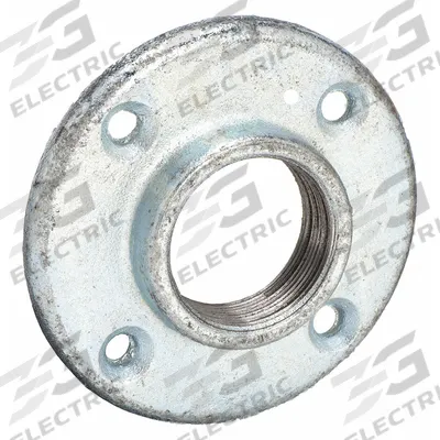 ANVIL Metal Pipe Flange: Flange, 2 in, Female NPT Threaded, 285 psi - Structural Zinc Galvanized Steel Floor Flanges