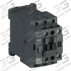 SCHNEIDER IEC Magnetic Contactor: Non-Reversing, 3 Poles, 3NO Contacts, 12 A, 24V DC Coil (MPN DPE12BL). Key specifications — Brand: SCHNEIDER; Integrated Surge Suppression: No.