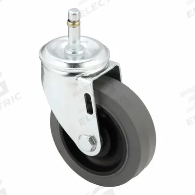 APPROVED VENDOR Stem Caster: Swivel, No Brake, 4 in Wheel Dia., 1 1/4 in Wheel Wd - General Purpose Friction-Ring Stem Casters