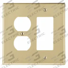 HUBBELL Wall Plate: Combo, 2 Gang, Ivory, Std Size (MPN P826I). Key specifications — Brand: HUBBELL; Material: Polycarbonate.