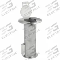 Bollard Embedment Sleeve: 12 in Overall Ht, 7 1/2 in Overall Wd, Silver, Stainless Steel, 7 1/2 in (MPN ESR030). Key specifications — Brand: CALPIPE SECURITY BOLLARDS; For Use With: Calpipe 3 in Dia. Posts; Material: Stainless Steel; Includes: Hex Key; Product Type: Bollard Embedment Sleeve.