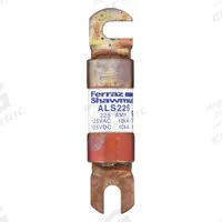 MERSEN Forklift Limiter Fuse: ALS Series, Bolt-On, Gen Purpose, 225 A, 125 V DC, Non-Indicating (MPN ALS225). Key specifications — Brand: MERSEN; Series: ALS.