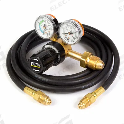 VICTOR Regulator: CGA 580 Inlet, 5/8"-18 F RH Outlet - Flow Gauge Regulators