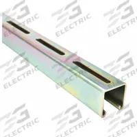 Strut Channel - Slotted: Steel, Zinc-Plated, 12 ga Gauge, Slotted Holes, 4 in Slot Spacing (MPN FS-200SL GD 120.00). Key specifications — Material: Steel; Color: Silver; Finish: Zinc-Plated; Hole Size: 13/32 in x 3 in; Hole Spacing: 4 in Center to Center; Slot Type: Long Slotted; Brand: APPROVED VENDOR.