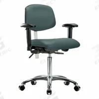 Cleanroom Task Chair: Vinyl, Arms Included, Ht Range 21 1/2 in to 29 in, 18 1/2 in Seat Wd, Adj (MPN BR-NCR-VMBCH-CR-T1-A1-NF-CC-8546). Key specifications — Foot Support: No; Back Tilt Backward: 13.5°; Back Tilt Forward: 10.5°; Base Material: Aluminum; Brand: APPROVED VENDOR; Product Type: Cleanroom Task Chair; Cleanroom Class: ISO 5; ESD-Safe: Not ESD Safe.