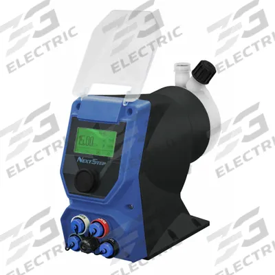NEXTSTEP Chemical Metering Pump: Electric Motor, 115/230V AC, PVDF Head, PTFE Diaphragm - High-Precision Stepper Motor-Driven Diaphragm Metering Pumps