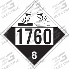 LABELMASTER Corrosive Placard: 1760, 10 3/4 in x 10 3/4 in, 10 3/4 in Label Ht, Vinyl, 25 PK (MPN ZEZ41760). Key specifications — Brand: LABELMASTER; Message: 1760.