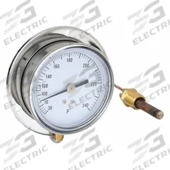 APPROVED VENDOR Analog Panel Mount Thermometer: 30°F to 240°F, ±1°F Scale Division, 3.5 in Dial Dia (MPN 12U627). Key specifications — Brand: APPROVED VENDOR; Accuracy: ±1 °F Scale Division.