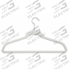 HONEY-CAN-DO Clothes Hanger: Velvet, 9 1/2 in Ht, 18 in Wd, White, Hanger Rod (MPN HNG-01795). Key specifications — Material: Velvet.