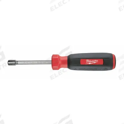 MILWAUKEE Hollow Hex Shank Nut Driver: Straight, Metric, With Magnetized Tip, Std - Fastener-Holding Nut Drivers