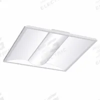 LUMINATION Recessed Troffer: 2 ft Lg, 2 ft Wd, 3,250 lm_3,750 lm_5,000 lm, 3500K/4000K/5000K, 38 W (MPN PCL22A1FSDFWHTE). Key specifications — attr1261884: 120 to 347V AC; attr1261878: LUMINATION; attr1261883: (3) Lamp T8; attr1261870: 3500K; attr1261880: Yes.