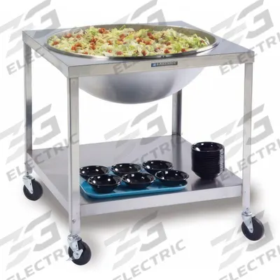 LAKESIDE Mobile Bowl Stand: 33 in Overall Ht, Stainless Steel, NSF Certified (MPN 713) - Furnishings, Appliances and Hospitality