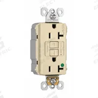 LEGRAND PLUGTAIL: Hospital Grade, Duplex, 5-20R, Ivory, GFCI, 125V AC, 20 A, 2 Pole / 3 Wire (MPN PT2097HGTRI)