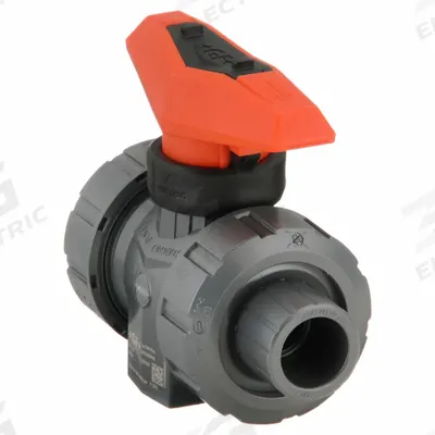GF PIPING SYSTEMS Manual Two-Way Ball Valve: 3/8 in, PVC, Straight, FNPT x FNPT - PVC Ball Valves