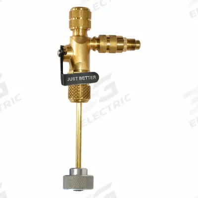 JB INDUSTRIES Valve Core Remover: 3 1/4 in Lg, Brass, 1/4 in Male SAE - Refrigeration Valve Core Removers