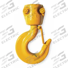 HARRINGTON Bottom Hook Assembly: Electric Chain Hoists, 4,000 lb Compatible Load Capacity, SNER (MPN ER1ES1011). Key specifications — Compatible Hoist Type: Electric Chain Hoists; Product Type: Bottom Hook Assembly; Compatible Series: SNER; Manufacturer Part Number: ER1ES1011; Included Components: Safety Latch.