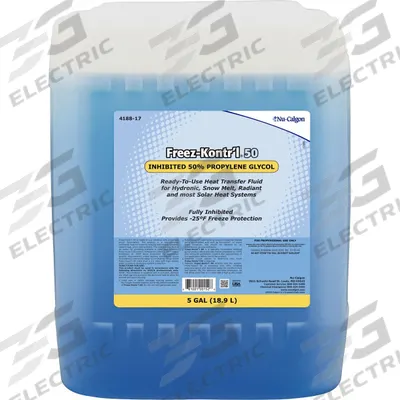 NU-CALGON Freeze Protectant: Freez-Kontr'l 50, 50% Concentration, Blue, 5 gal Pail - Propylene Glycol