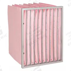 GRAINGER Pocket Air Filter: 24 in x 20 in x 15 in, MERV 13, Pink, Synthetic, 10 Pockets (MPN 5M348). Key specifications — Display Sell UOM: EA; Brand: GRAINGER; Media Material: Synthetic; Performance Rating: MERV 13.