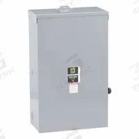 SQUARE D Safety Switch: Non-Fusible, 200 A, Single Phase, 240V AC, Galvanized Steel, Indoor/Outdoor (MPN DTU224NRB). Key specifications — attr867131: SQUARE D.