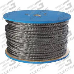 PEERLESS Wire Rope: Galvanized Steel, 7 x 19, 840 lb Working Load Limit, 250 ft Overall Lg, Silver (MPN PEE-4503290). Key specifications — End Type: Plain; Brand: PEERLESS.