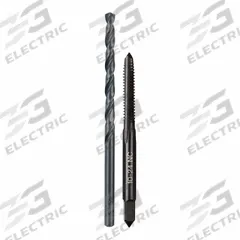 MILWAUKEE Plug Tap and Drill Bit: 2 Pc, #10-24 Tap, #25 Drill (MPN 49-57-5525). Key specifications — attr1300596: Straight Flute.