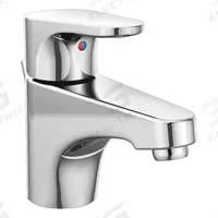CFG Straight Spout Bathroom Faucet: Edgestone, Brass, Chrome Finish, 1.2 gpm Flow Rate, Single-Post (MPN 46102). Key specifications — Includes: Deck plate; Brand: CFG; Series: Edgestone.