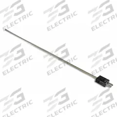DAYTON Thermocouple Probe: -346°F to 2,193°F /-210°C to 1,200°C, Type J, Rounded Tip, 24 in Probe Lg (MPN 36GL07). Key specifications — attr1275752: 20 AWG; attr1275757: 24 in; attr1275763: ±1.1 % Below 293 °C, ±0.4 % Otherwise; attr1275765: 36GL07; attr1275769: DAYTON; attr1434700: Weld.