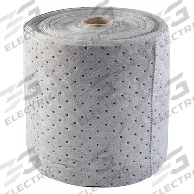 CONDOR Sorbent Roll: Gray, Polypropylene, 150 ft Roll Lg, 15 in Roll Wd - Sorbent Rolls