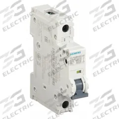 SIEMENS IEC Miniature Circuit Breaker: 10 A Amps, 60V DC, 14kA at 240V AC, Screw Clamp, 5SJ4, AC/DC (MPN 5SJ41106HG40). Key specifications — Brand: SIEMENS; DC Voltage Rating: 60V DC; Max. AIR Rating: 14kA at 240V AC; Terminal Connection: Screw Clamp; AC Voltage Rating: 240V AC.