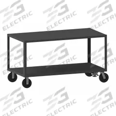 DURHAM MFG Work Table: Fixed Ht, Steel, 36 3/8 in x 72 3/8 in, 5,600 lb Overall Load Capacity (MPN HET-3672-2-5K-FLNH-95). Key specifications — Unit Type: Not Expandable or Modular; Assembly: Fully Assembled; Wheel Material: Phenolic; Frame Material Finish: Powder Coated; Mobility: Casters; Height Adjustability: Fixed Height; Frame Construction: Welded Only; Brand: DURHAM MFG.