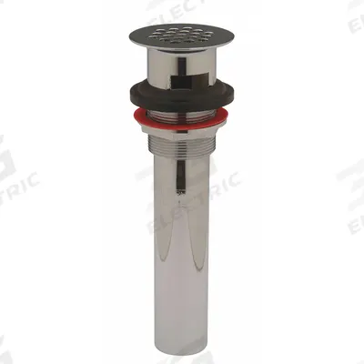 ZURN Sink Drain: Brass, Chrome, 2 1/4 in Overall Dia, Slip, 1 1/4 in Pipe Dia - Sink Drains with Flat Strainer