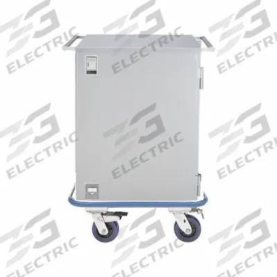 BLICKMAN Sealed Case Cart: Rubber/Stainless Steel, (2) Swivel/(2) Total Locking - Surgical Case Carts