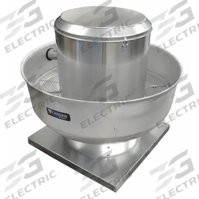CANARM Upblast Exhauster: Belt Drive, Includes Drive Pack, 16 1/2 in Wheel, 3,050 cfm - Kitchen Air Belt-Drive Fans with Drive