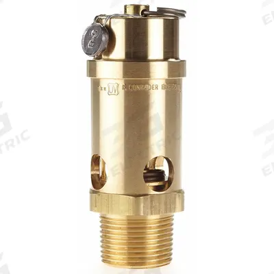 CONRADER Safety Valve: Soft Seat, 1 in (M)NPT Inlet (In.), 50 psi Preset Setting (PSI) - Soft Seat Pneumatic Safety Valves