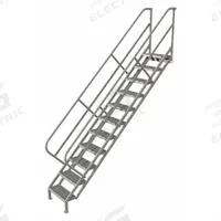 TRI-ARC Portable Stairs: 11.9 ft Overall Ht, Steel, 450 lb Load Capacity, Perforated, 11 Steps (MPN WISS111242). Key specifications — attr1050559: Gray; attr1050557: TRI-ARC.