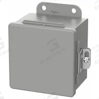 HOFFMAN Enclosure: Steel, 6 in x 4 in x 3 in, NEMA 12/13, Solid Cover, Hinged, Dust Tight (MPN A604CH). Key specifications — Brand: HOFFMAN; Closure Method: Clamps; Knockouts: Not Included.