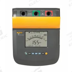 FLUKE Megohmmeter: 5 megaohm to 100 gigohm, CAT III 1000V/CAT IV 600V, IP40, Digital, USB (MPN FLUKE-1555). Key specifications — IP Rating: IP40; Test Voltage: 5,000V DC; Brand: FLUKE.